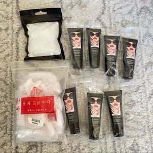 Acrylic nail polygel and nail chips